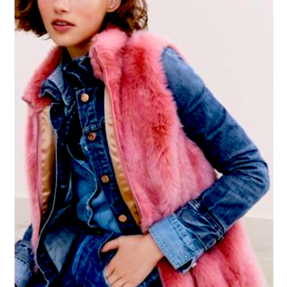 J.Crew Fur Vest - EUC